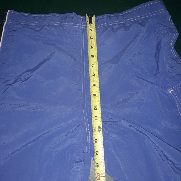 Greendog men's swimsuit blue neon size Large bathing suit trunks board shorts - Picture 5 of 12